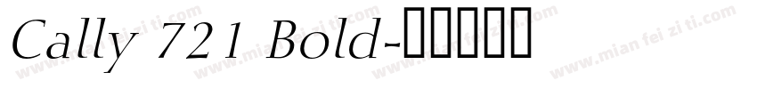 Cally 721 Bold字体转换